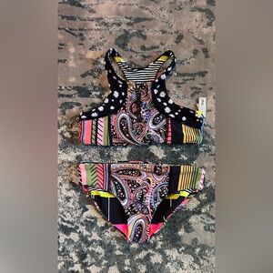 Girls Maaji Multicolor Paisley Kids Swim Set